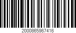 Código de barras (EAN, GTIN, SKU, ISBN): '2000865967416'