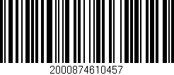Código de barras (EAN, GTIN, SKU, ISBN): '2000874610457'