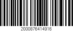 Código de barras (EAN, GTIN, SKU, ISBN): '2000876414916'