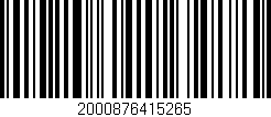 Código de barras (EAN, GTIN, SKU, ISBN): '2000876415265'