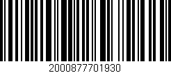 Código de barras (EAN, GTIN, SKU, ISBN): '2000877701930'