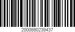 Código de barras (EAN, GTIN, SKU, ISBN): '2000880239437'