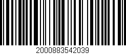 Código de barras (EAN, GTIN, SKU, ISBN): '2000883542039'