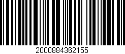 Código de barras (EAN, GTIN, SKU, ISBN): '2000884362155'