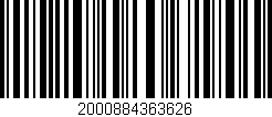 Código de barras (EAN, GTIN, SKU, ISBN): '2000884363626'