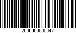 Código de barras (EAN, GTIN, SKU, ISBN): '2000900000047'