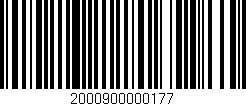 Código de barras (EAN, GTIN, SKU, ISBN): '2000900000177'