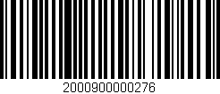 Código de barras (EAN, GTIN, SKU, ISBN): '2000900000276'