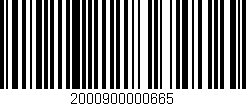 Código de barras (EAN, GTIN, SKU, ISBN): '2000900000665'