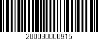 Código de barras (EAN, GTIN, SKU, ISBN): '200090000915'