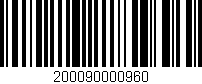 Código de barras (EAN, GTIN, SKU, ISBN): '200090000960'