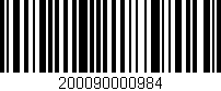 Código de barras (EAN, GTIN, SKU, ISBN): '200090000984'