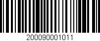 Código de barras (EAN, GTIN, SKU, ISBN): '200090001011'