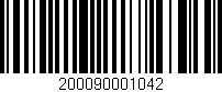 Código de barras (EAN, GTIN, SKU, ISBN): '200090001042'