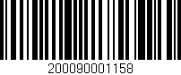 Código de barras (EAN, GTIN, SKU, ISBN): '200090001158'