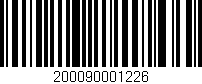 Código de barras (EAN, GTIN, SKU, ISBN): '200090001226'