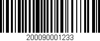 Código de barras (EAN, GTIN, SKU, ISBN): '200090001233'