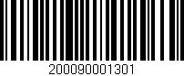 Código de barras (EAN, GTIN, SKU, ISBN): '200090001301'