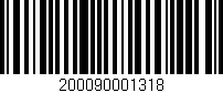 Código de barras (EAN, GTIN, SKU, ISBN): '200090001318'