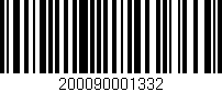 Código de barras (EAN, GTIN, SKU, ISBN): '200090001332'
