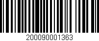 Código de barras (EAN, GTIN, SKU, ISBN): '200090001363'