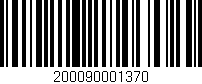 Código de barras (EAN, GTIN, SKU, ISBN): '200090001370'