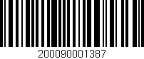 Código de barras (EAN, GTIN, SKU, ISBN): '200090001387'