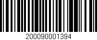Código de barras (EAN, GTIN, SKU, ISBN): '200090001394'