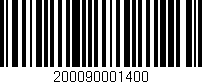 Código de barras (EAN, GTIN, SKU, ISBN): '200090001400'