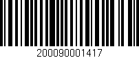 Código de barras (EAN, GTIN, SKU, ISBN): '200090001417'