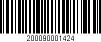 Código de barras (EAN, GTIN, SKU, ISBN): '200090001424'