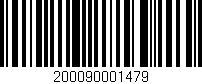 Código de barras (EAN, GTIN, SKU, ISBN): '200090001479'