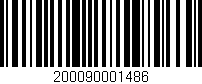 Código de barras (EAN, GTIN, SKU, ISBN): '200090001486'