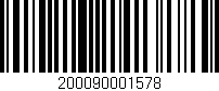 Código de barras (EAN, GTIN, SKU, ISBN): '200090001578'