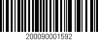 Código de barras (EAN, GTIN, SKU, ISBN): '200090001592'
