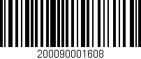 Código de barras (EAN, GTIN, SKU, ISBN): '200090001608'