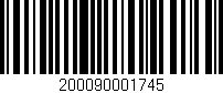 Código de barras (EAN, GTIN, SKU, ISBN): '200090001745'