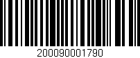 Código de barras (EAN, GTIN, SKU, ISBN): '200090001790'