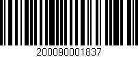 Código de barras (EAN, GTIN, SKU, ISBN): '200090001837'