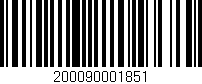 Código de barras (EAN, GTIN, SKU, ISBN): '200090001851'