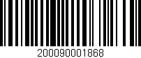 Código de barras (EAN, GTIN, SKU, ISBN): '200090001868'