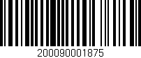 Código de barras (EAN, GTIN, SKU, ISBN): '200090001875'