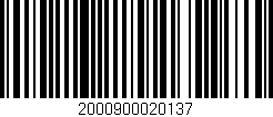 Código de barras (EAN, GTIN, SKU, ISBN): '2000900020137'