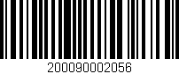 Código de barras (EAN, GTIN, SKU, ISBN): '200090002056'