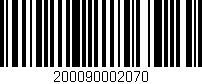 Código de barras (EAN, GTIN, SKU, ISBN): '200090002070'