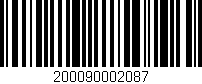 Código de barras (EAN, GTIN, SKU, ISBN): '200090002087'