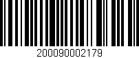 Código de barras (EAN, GTIN, SKU, ISBN): '200090002179'
