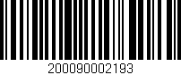 Código de barras (EAN, GTIN, SKU, ISBN): '200090002193'