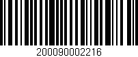 Código de barras (EAN, GTIN, SKU, ISBN): '200090002216'