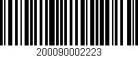 Código de barras (EAN, GTIN, SKU, ISBN): '200090002223'